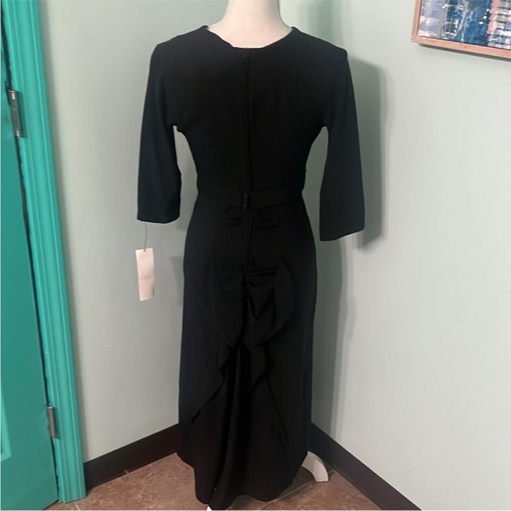 🆕 Stop Staring pinup vintage retro Elegant Black Dress with Bow Detail - Picture 6 of 13